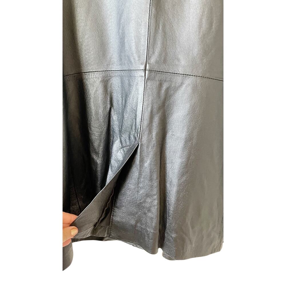Venezia Genuine Leather Blazer Jacket Black Plus Size 18/20 Classic Tailored - Picture 9 of 11